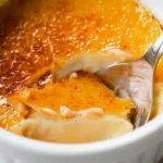 Delicious classic creme brulee with a crispy caramelized sugar topping