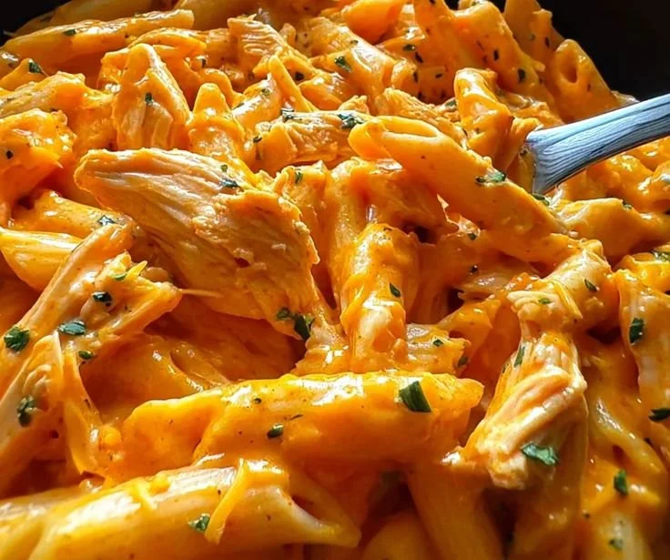 Creamy Buffalo Chicken Pasta served in a bowl for a cozy meal