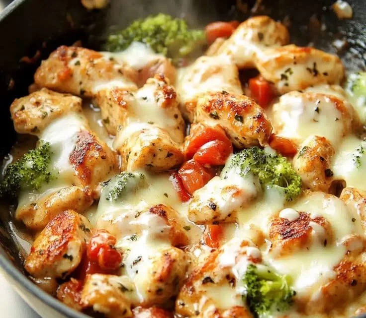 Creamy low-carb Tuscan chicken served with vegetables