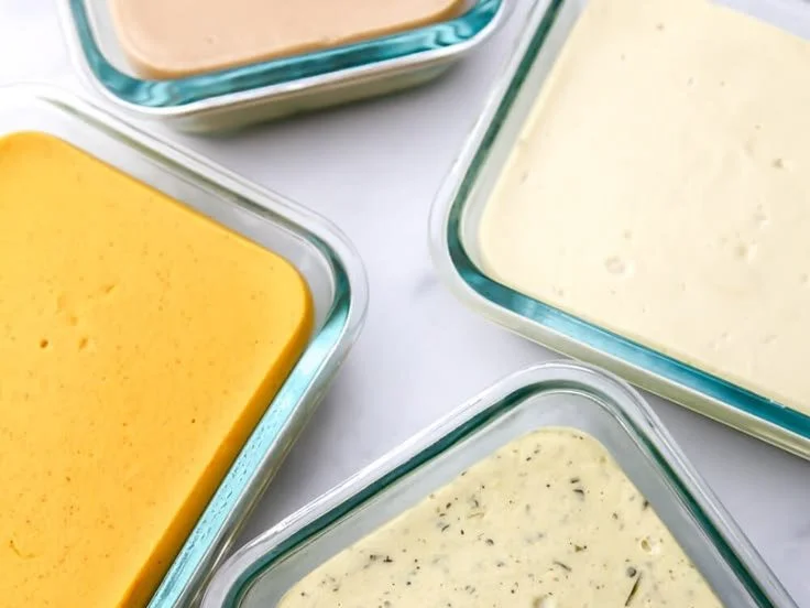 Delicious homemade vegan cheese made with nuts and spices
