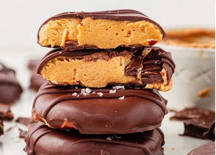 Healthy homemade Reese's Eggs made with natural ingredients