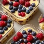High-protein pancake bowls ready for meal prep with fresh toppings
