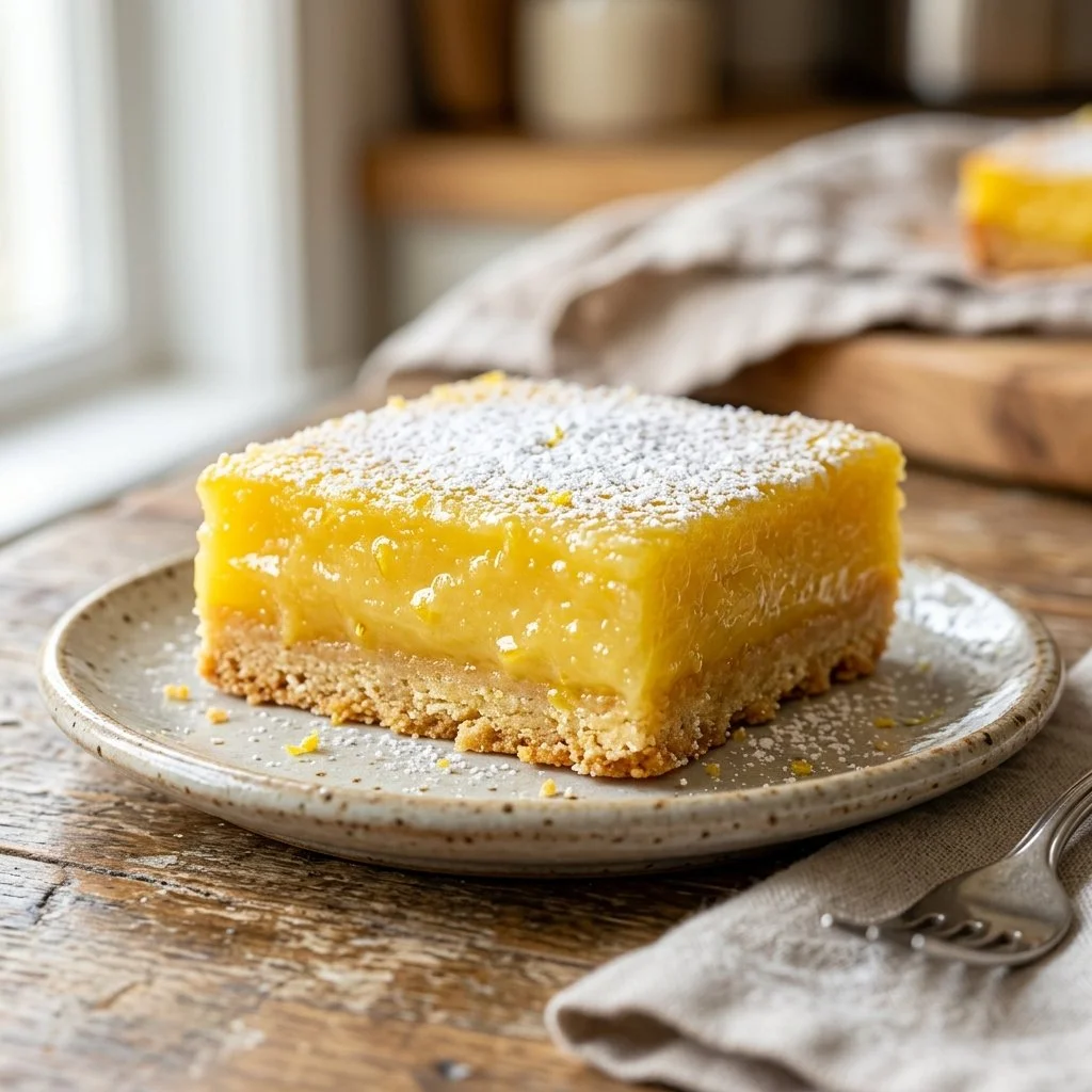 Delicious homemade lemon bars with a buttery crust and citrus filling