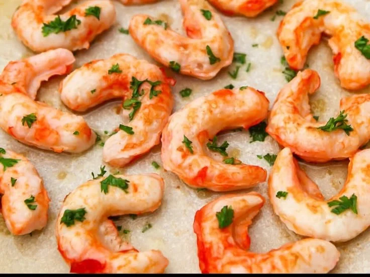 Delicious plant-based shrimp in a seafood dish