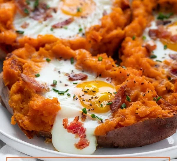 Delicious St. Patrick's Day breakfast featuring sweet potatoes