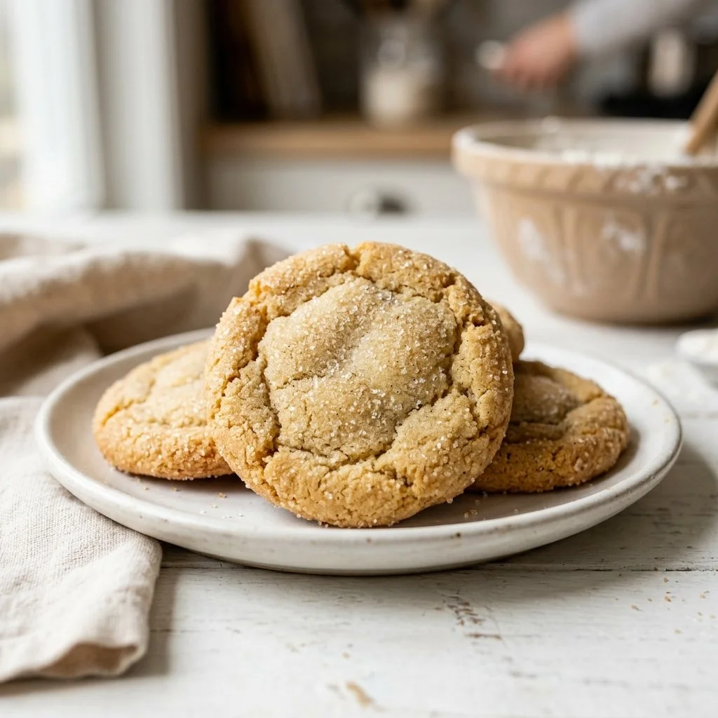 Delicious homemade sugar cookies on a baking tray.