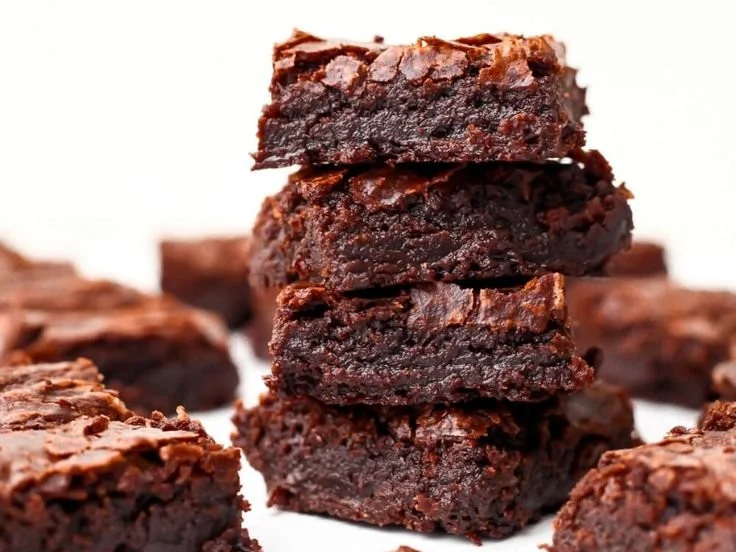 Delicious homemade vegan brownies on a plate