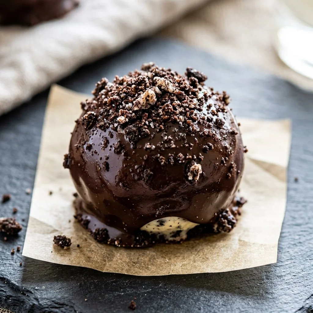 Delicious homemade Oreo Truffles on a plate, perfect for dessert lovers.