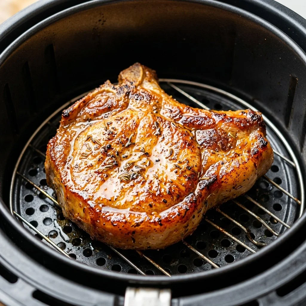 Delicious air fryer pork chops cooked to perfection