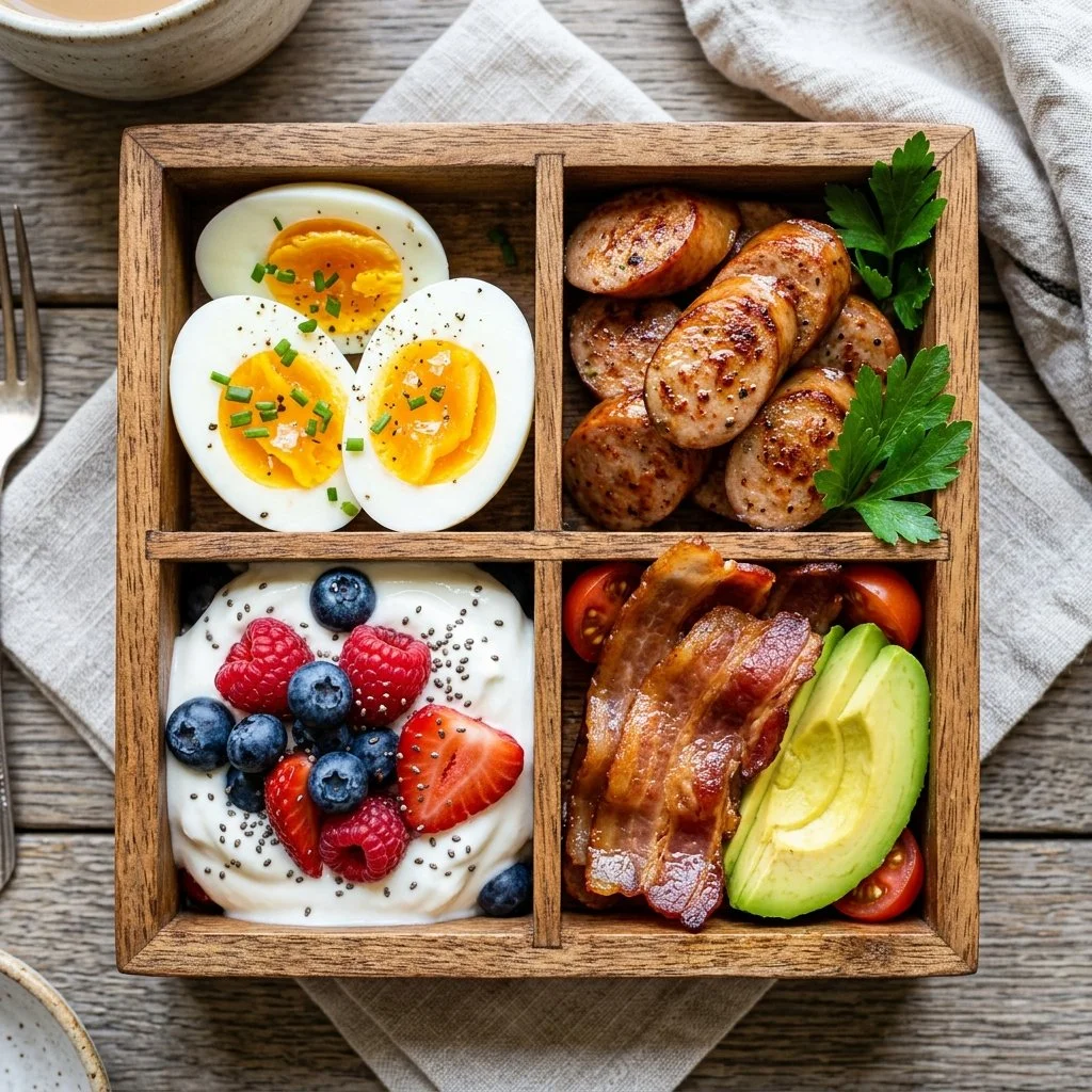 Breakfast Protein Box filled with nutritious foods for a healthy start.