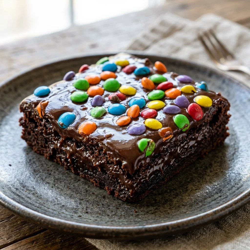 Delicious Cosmic Brownies topped with colorful sprinkles