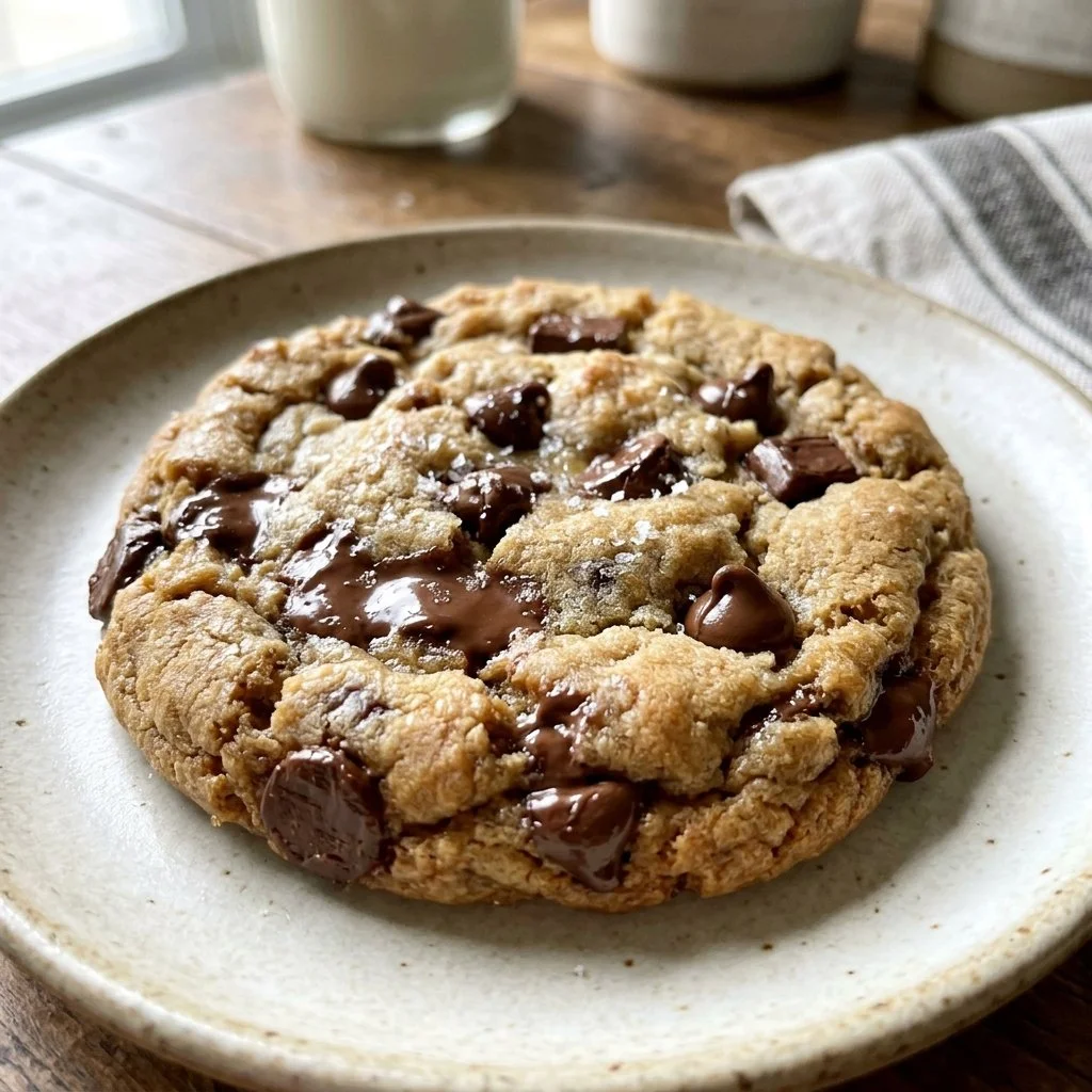 Delicious Crumbl Cookie on a plate ready to be enjoyed
