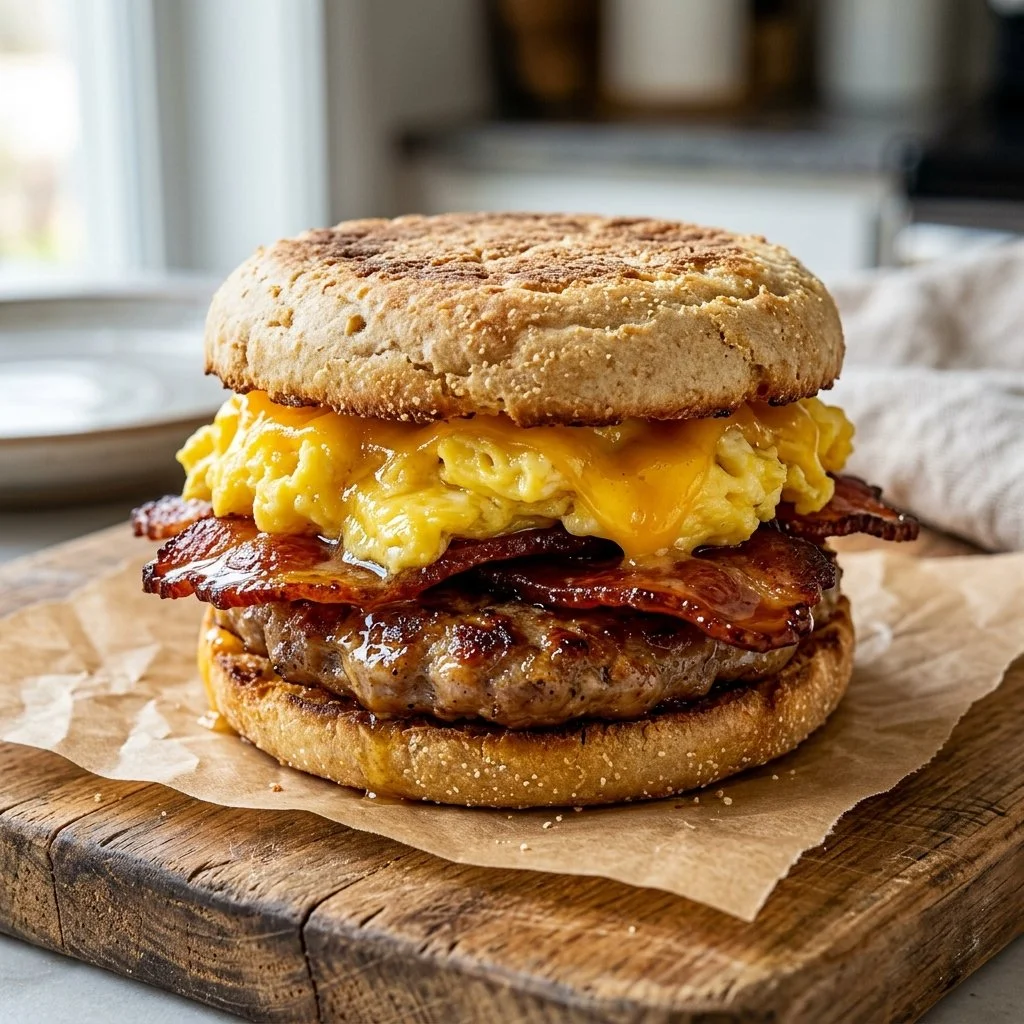 Delicious homemade freezer breakfast sandwiches ready for a quick meal