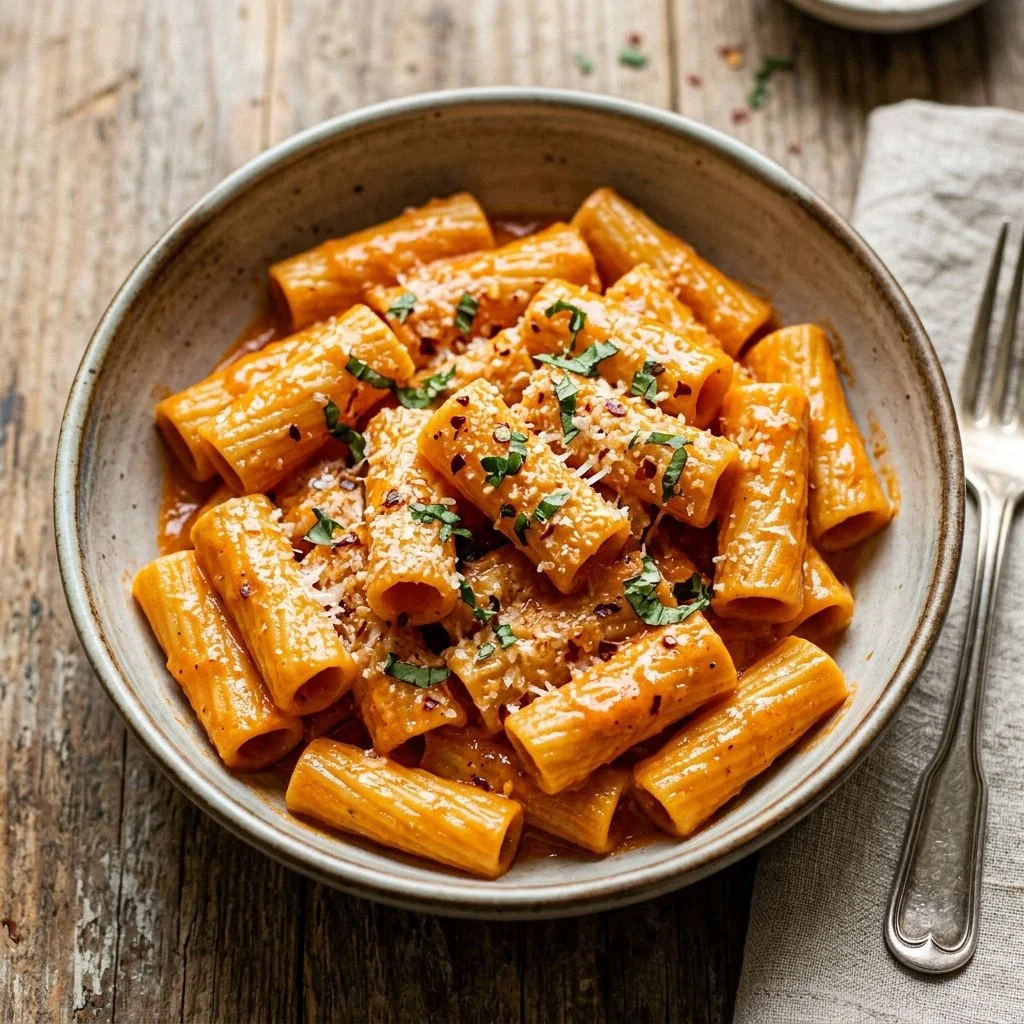 Delicious Gigi Hadid Pasta topped with fresh herbs and spices