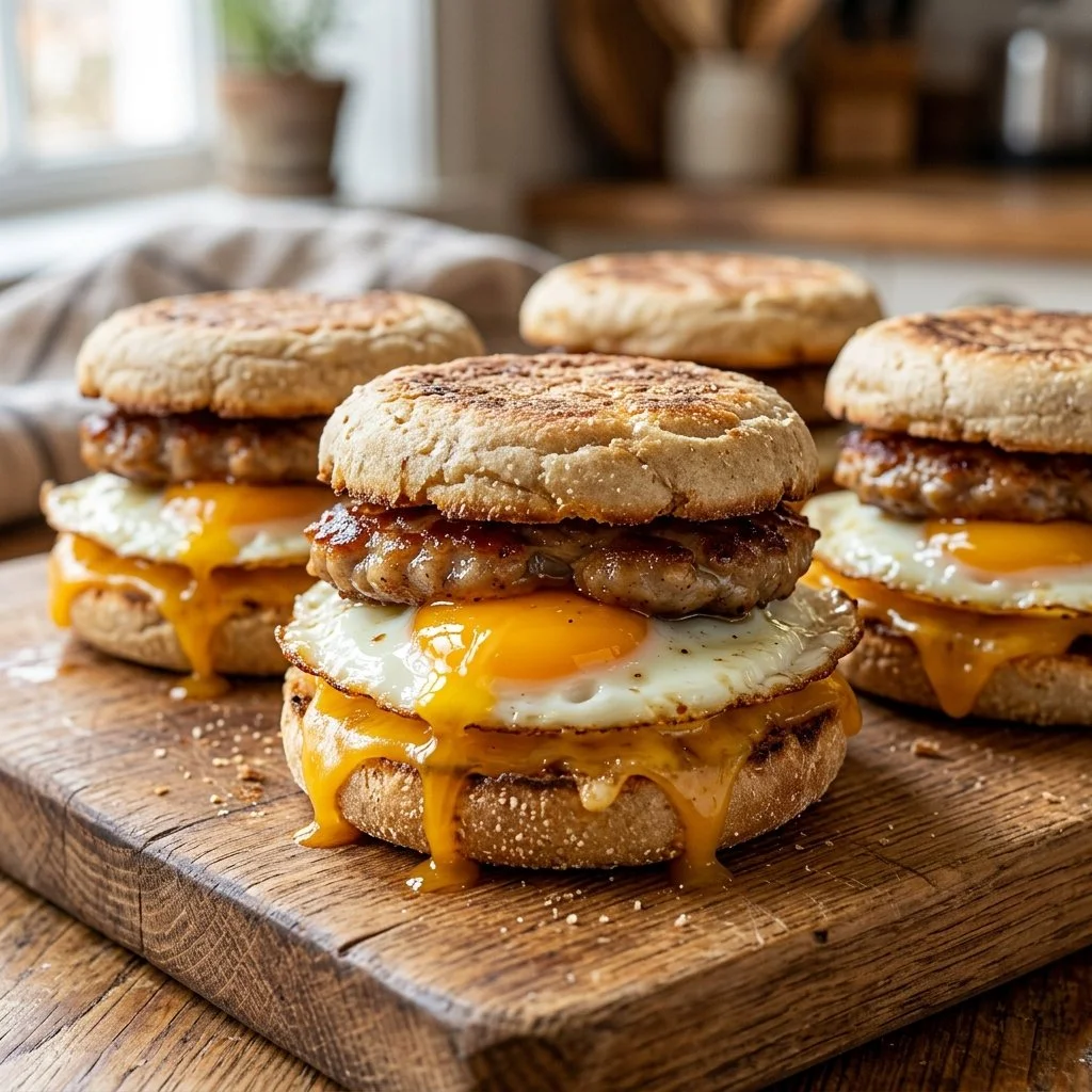 Delicious make-ahead breakfast sandwiches ready for quick morning meals