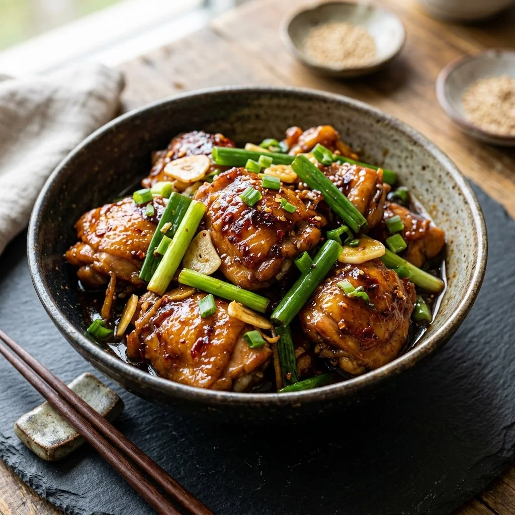 Delicious Mongolian Chicken stir-fry with tender chicken and fresh vegetables
