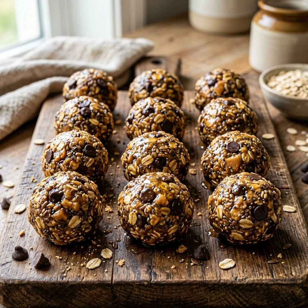 Peanut Butter Energy Bites made with healthy ingredients for a tasty snack.