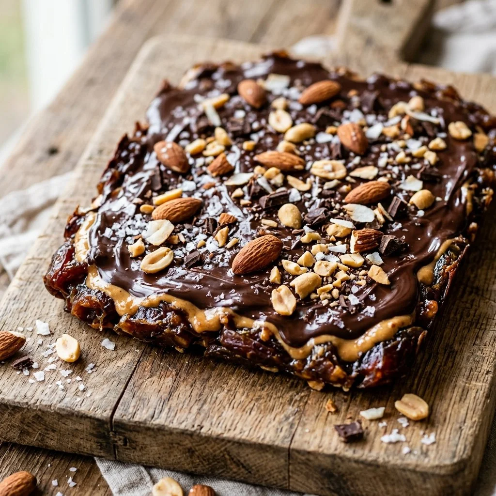 Viral Date Bark - nutritious snack made with dates and nuts
